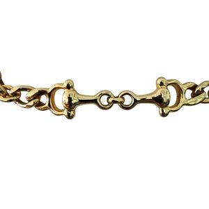 Stirrup chain belt smooth polished finish yellow gold X2